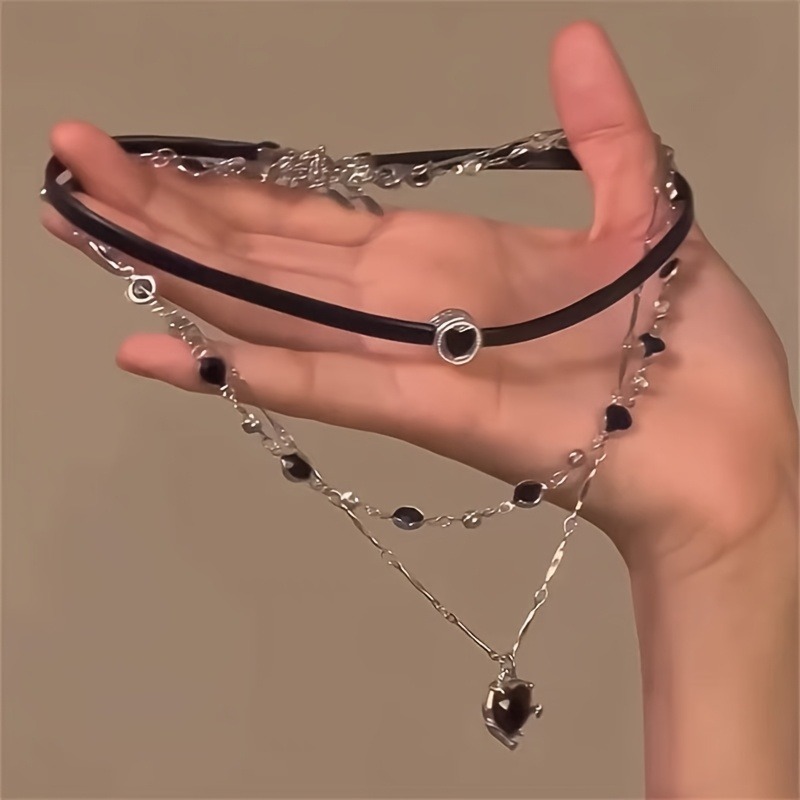 Formal Wear Jewelry For Women - Gotik Katmanlı Kalp Şeklinde Kolye Zinciri