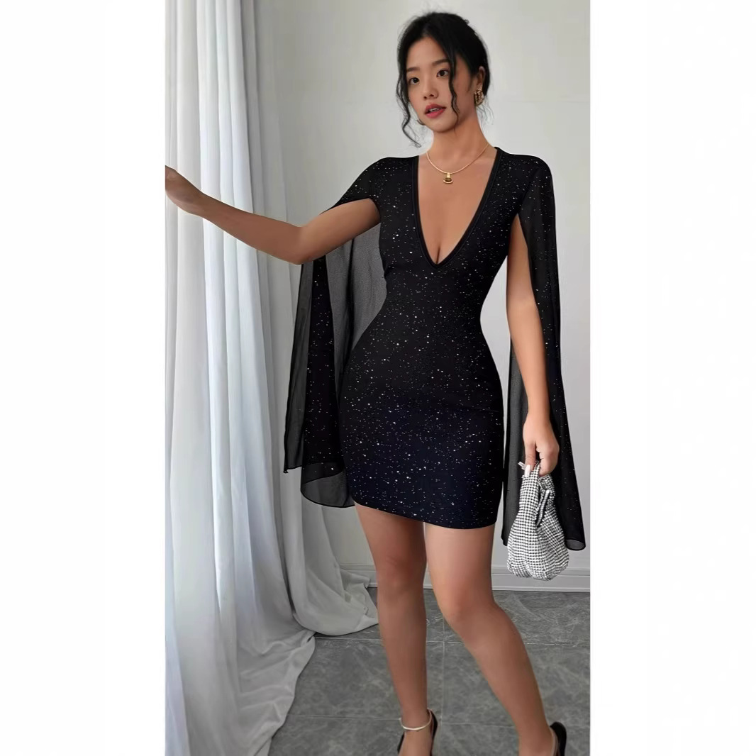 Women Formal Wear H&M - V Yaka Dar Kesim Midi Elbise