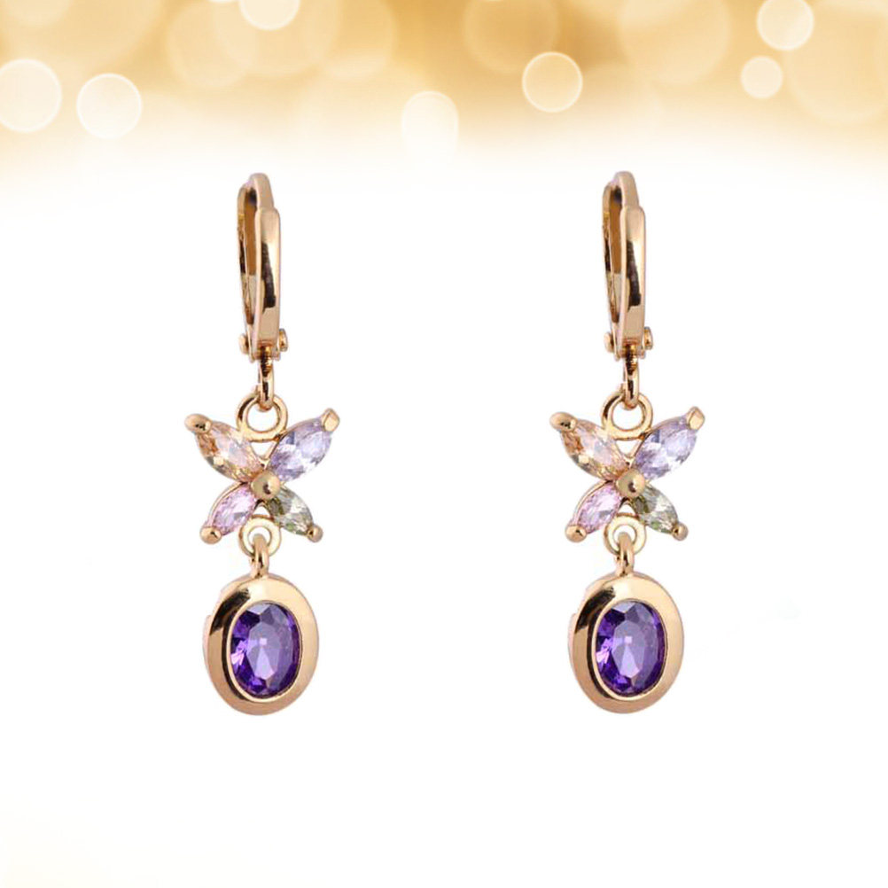 Formal Wear Jewelry For Women - 1 Çift Kadın Zirkon Küpe Daire