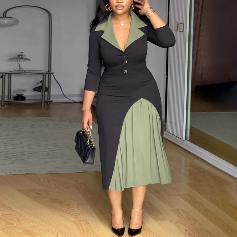 Women Formal Wear H&M - Kadınlar için Moda Renk Bloklu A