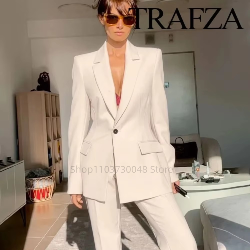 Women Formal Wear Set - Moda Ofis Bayanlar Blazer ve Pantolon