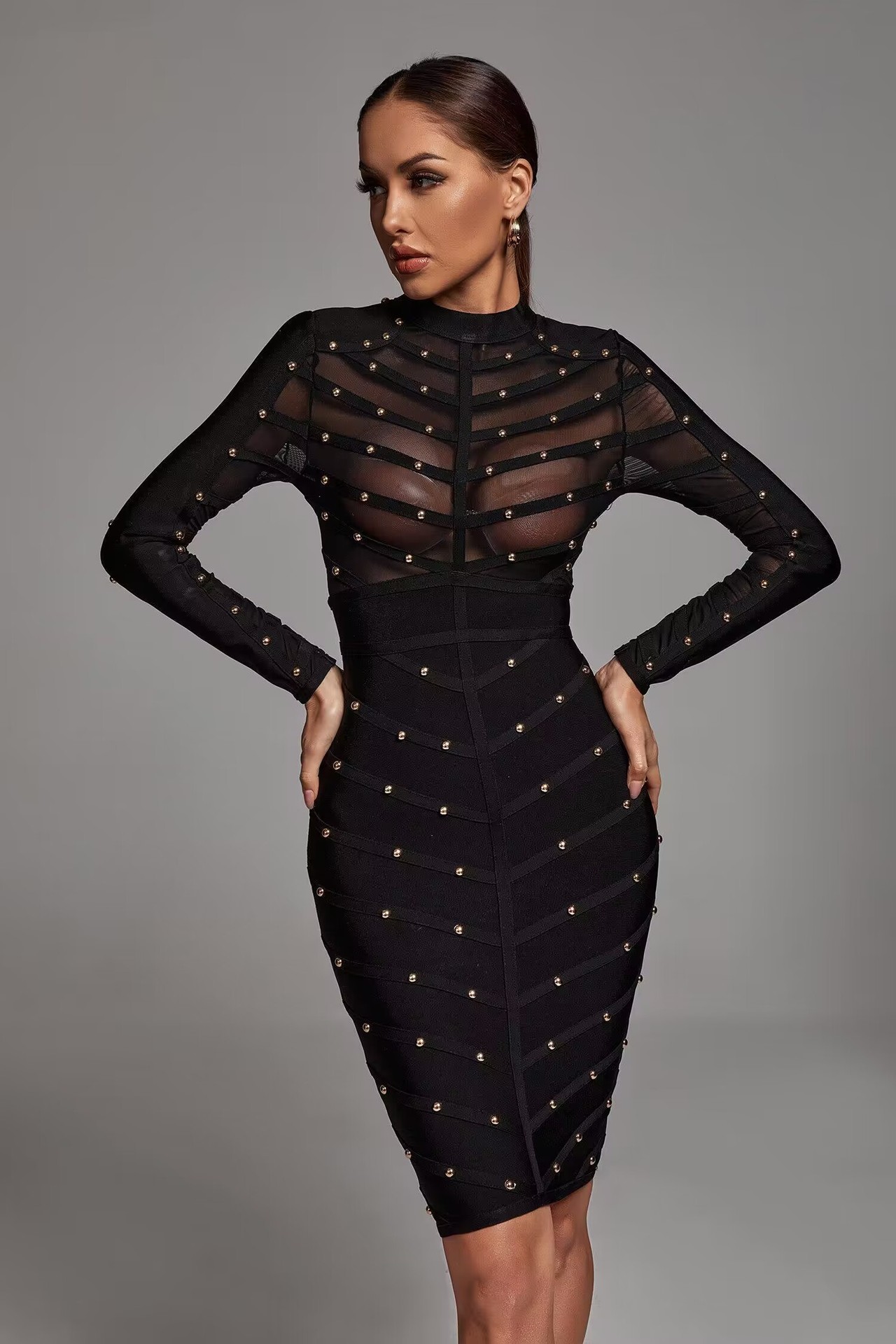 Women Formal Wear H&M - Şık Perçinli Gösterişli Balık Sırtı Bel