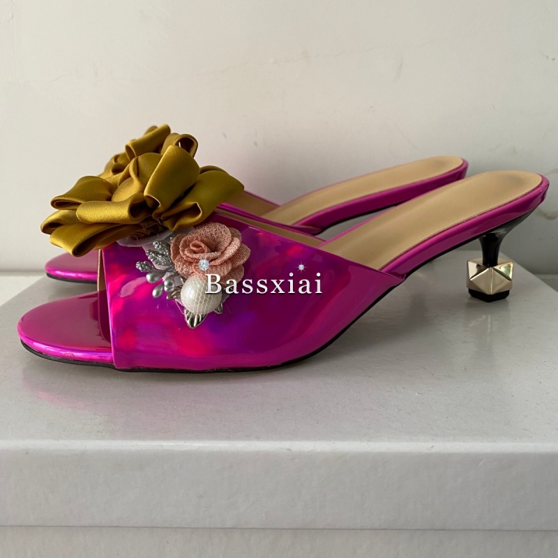 Kristal Dekor El Yapımı Çiçek  - Kitten Heel Women incelemesi ve fiyatı