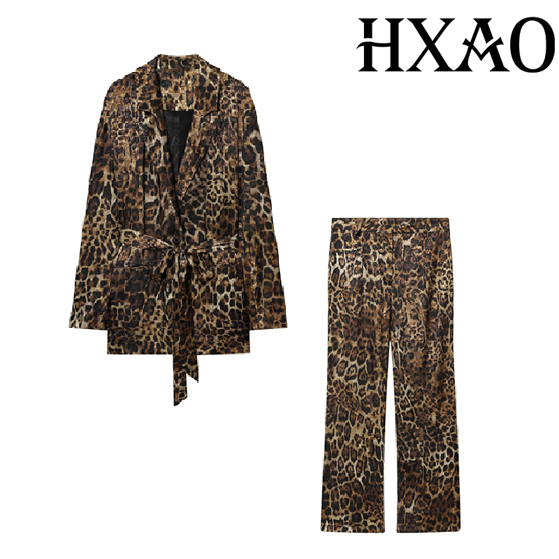 HXAO Leopar Desenli Pantolon T - Formal Attire Woman incelemesi ve fiyatı