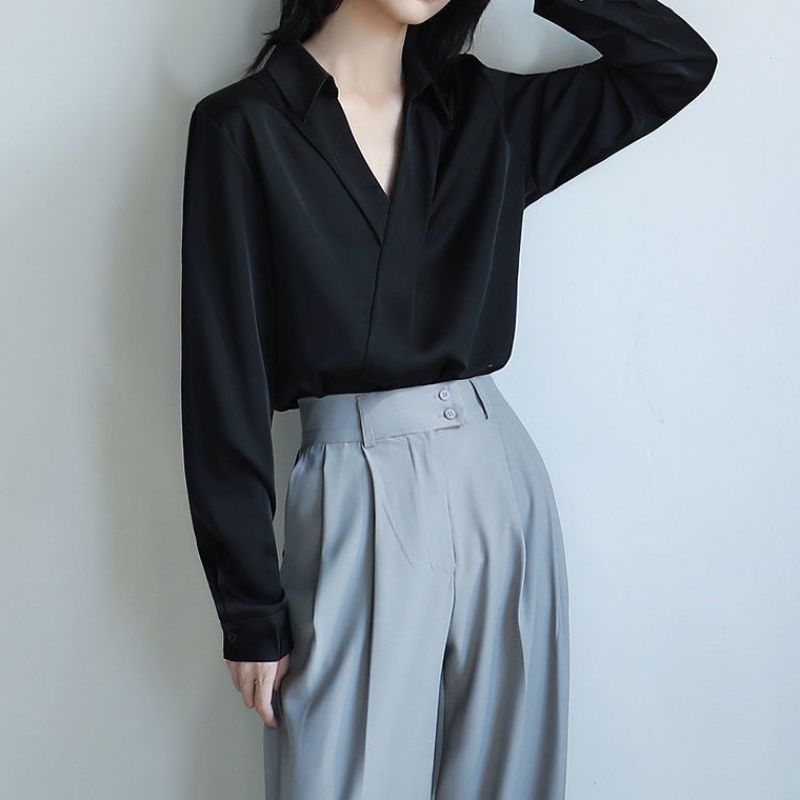 Gidyq kadınlar siyah şifon göm - Women'S Formal Wear Blouse incelemesi ve fiyatı