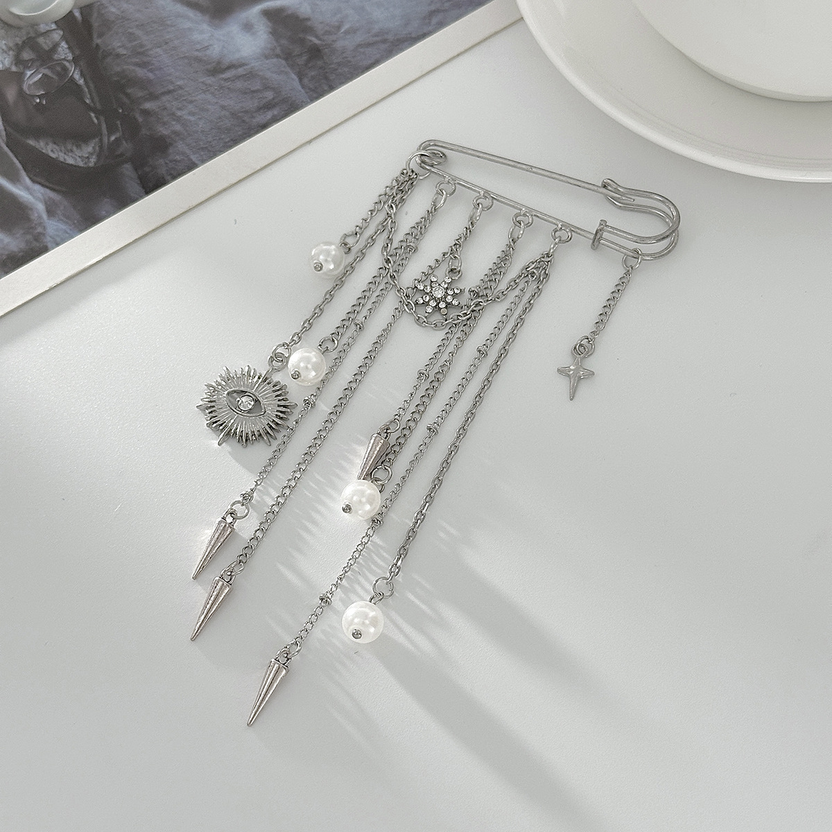 İmitasyon İnci Broş Zarif Perç - Formal Wear Jewelry For Women incelemesi ve fiyatı