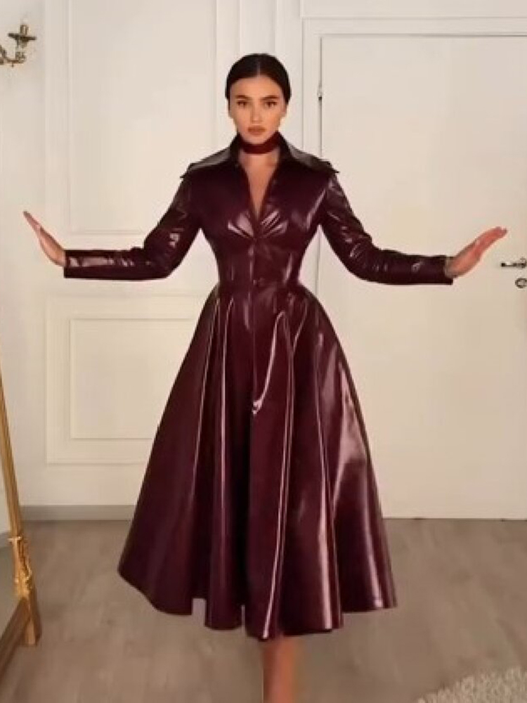 Kadınlar İçin Şarap Kırmızısı  - Women Formal Wear Coat incelemesi ve fiyatı