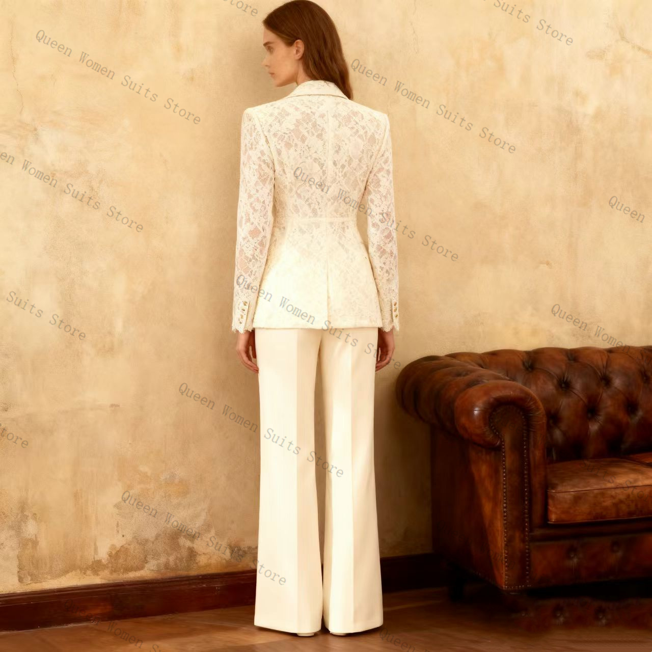Beyaz Dantel Kadın Takım Elbis - Women Formal Wear Trousers incelemesi ve fiyatı