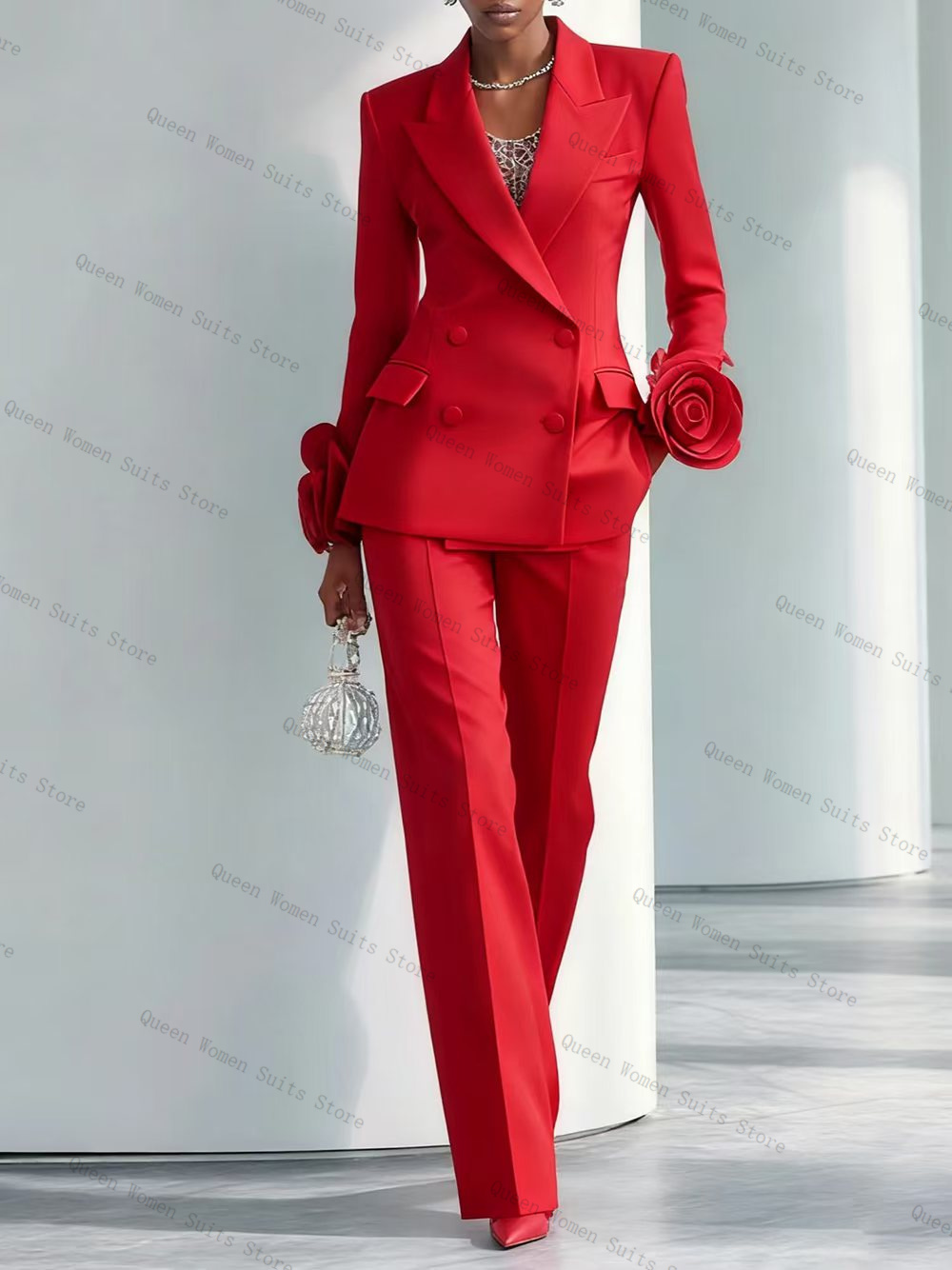 Lüks Kırmızı Kadın Takım Elbis - Women Formal Wear Trousers incelemesi ve fiyatı