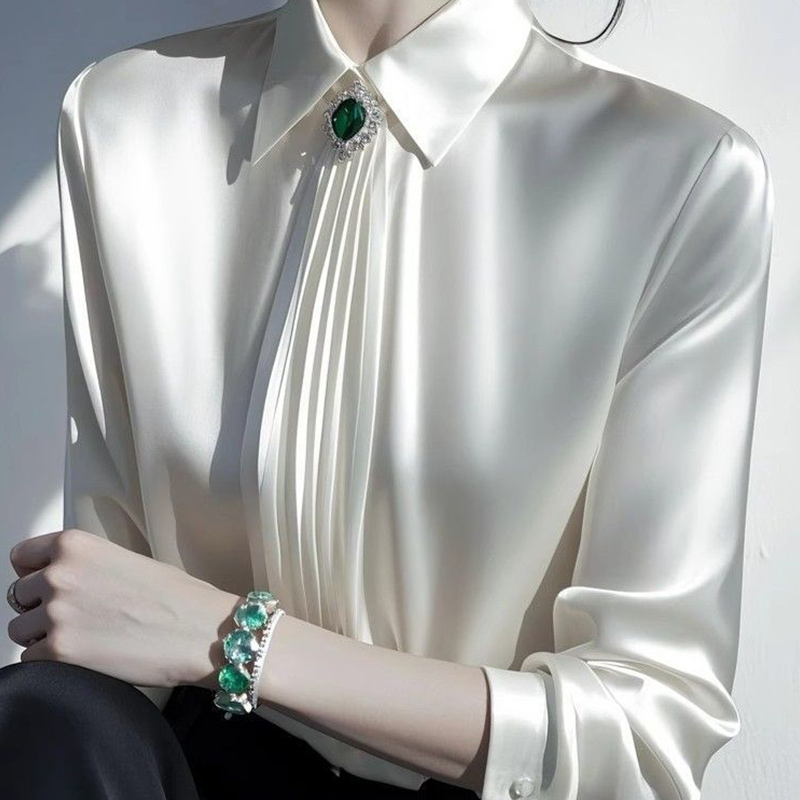 2025 Bahar Yeni Mizaç Saten Bl - Women'S Formal Wear Blouse incelemesi ve fiyatı