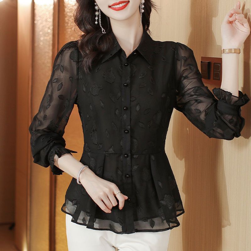 Zarif Çiçek Uzun Kollu Şifon B - Women'S Formal Wear Blouse incelemesi ve fiyatı