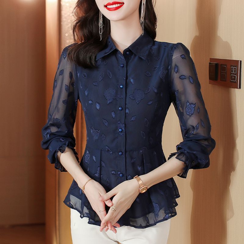 Zarif Çiçek Uzun Kollu Şifon B - Women'S Formal Wear Blouse incelemesi ve fiyatı