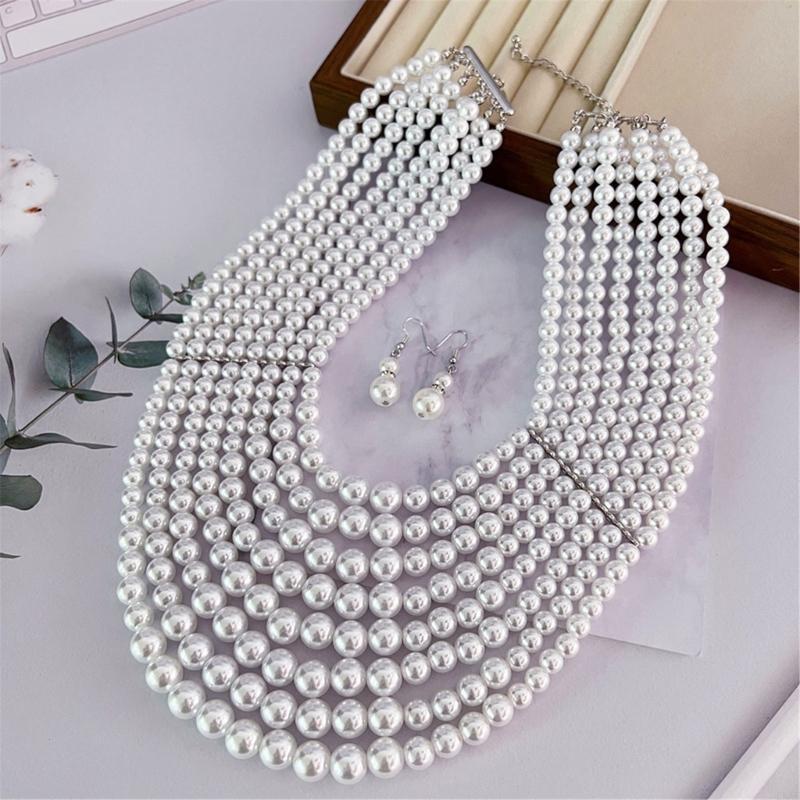 Sofistike Çok Katlı Sahte İnci - Formal Wear Jewelry For Women incelemesi ve fiyatı