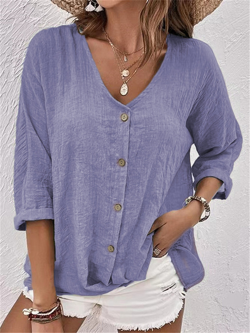 Zarif Düğmeler Katı Bluz Bahar - Women'S Formal Wear Blouse incelemesi ve fiyatı