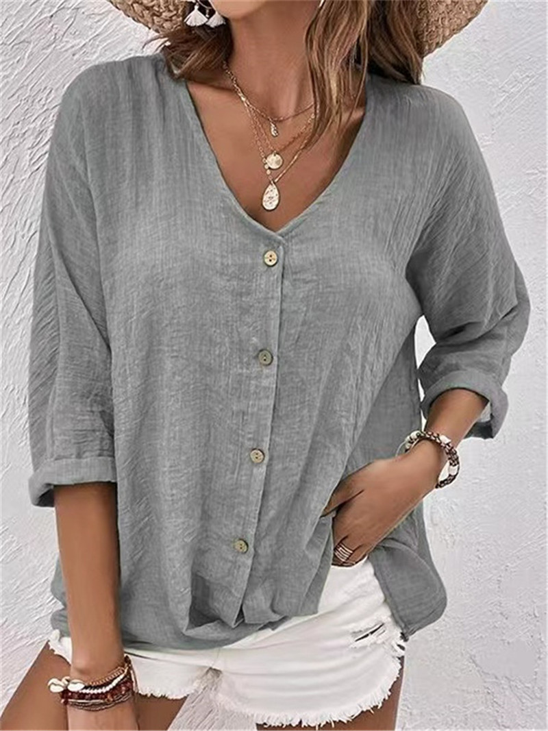 Zarif Düğmeler Katı Bluz Bahar - Women'S Formal Wear Blouse incelemesi ve fiyatı