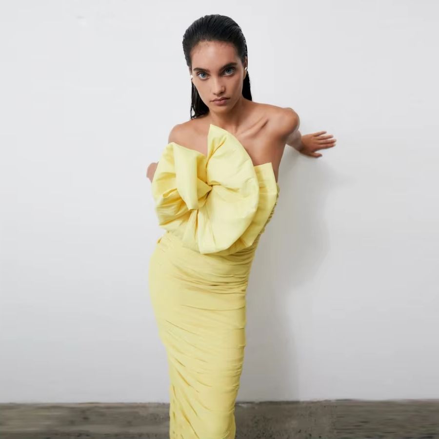 Sarı Arapça Gece Elbisesi Dant - Women Formal Wear H&M incelemesi ve fiyatı