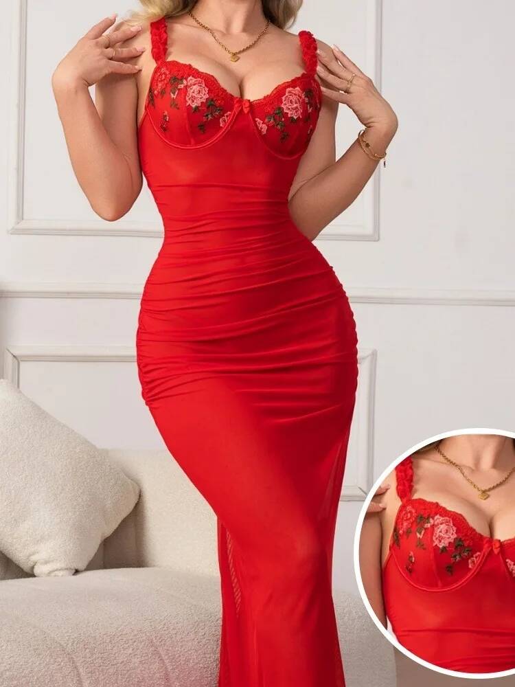 Askılı Kırmızı Dantelli Elbise - Women Formal Wear H&M incelemesi ve fiyatı