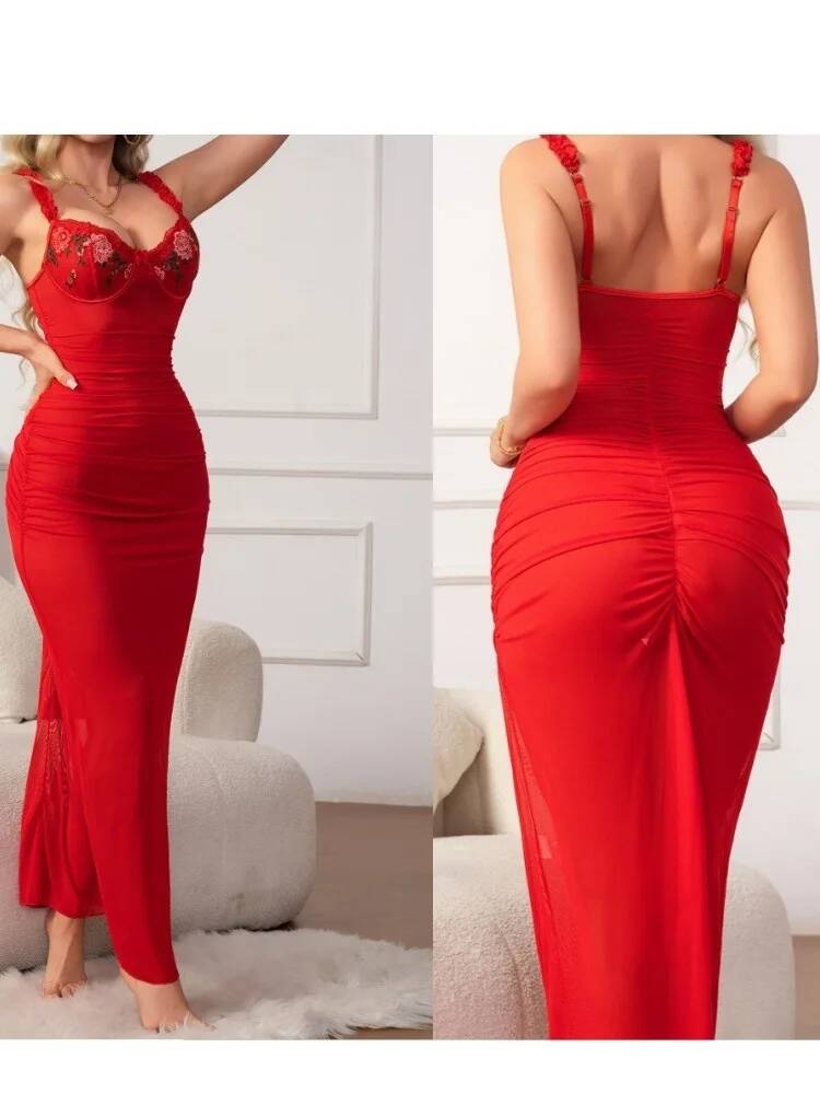 Askılı Kırmızı Dantelli Elbise - Women Formal Wear H&M incelemesi ve fiyatı