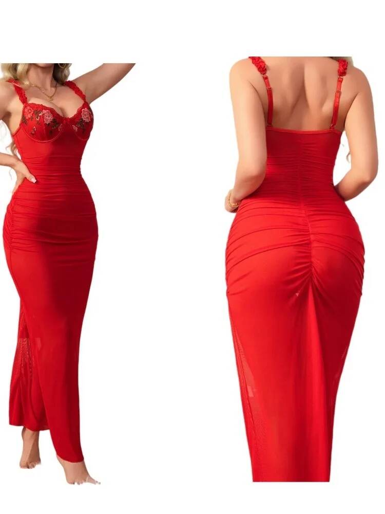 Askılı Kırmızı Dantelli Elbise - Women Formal Wear H&M incelemesi ve fiyatı